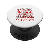 Don't Need Valentine I Have A School Bus Driver Three Gnomes PopSockets Adhesive PopGrip
