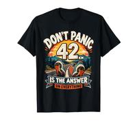 Dont Panic 42 km Marathon Runner Running Training Running Humour T-Shirt