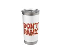 Dont Panic Dinosaur Claw Marks Calm Illustration Stainless Steel Insulated Tumbler