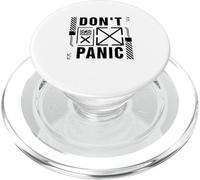 Don't Panic, Futuristic tech. Vintage Distressed Funny quote PopSockets PopGrip for MagSafe