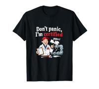 Dont Panic Im Certified Plumber Pipe Pun Graphic T-Shirt