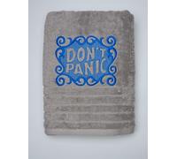 Don't Panic Silver/Blue Bath Towel, Towel Day, 25th May, Luxury Towels, Hitchhiker's Towel