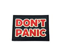 Don't Panic Tactical Airsoft PVC Morale Patch (Black Glow in The Dark)