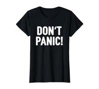 Don't Panic Value Graphic T-Shirt, Women, Black, L