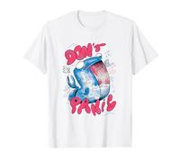 Don't Panic! Weird Whale Comic Style Illustration T-Shirt