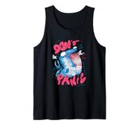 Don't Panic! Weird Whale Comic Style Illustration Tank Top