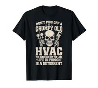 Don't Piss Off A Grumpy Old HVAC Tech AC Repairman Value Graphic T-Shirt