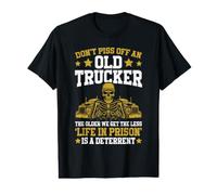 Dont Piss Off Grumpy Old Trucker Funny Truck Driver Value Graphic T-Shirt