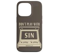 Don't Play with Sin - Retro Arcade Game Christian Gospel Case for iPhone 13 Pro