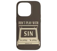 Don't Play with Sin - Retro Arcade Game Christian Gospel Case for iPhone 14 Pro