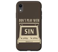 Don't Play with Sin - Retro Arcade Game Christian Gospel Case for iPhone XR