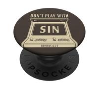 Don't Play with Sin - Retro Arcade Game Christian Gospel PopSockets Adhesive PopGrip