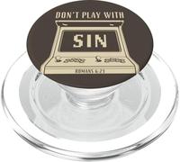 Don't Play with Sin - Retro Arcade Game Christian Gospel PopSockets PopGrip for MagSafe