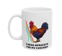 Don't Pull, I Need for My Chicken - 350ml, Distinctive Design Funny Coffee Mug | Novelty Ceramic Mug to Enjoy Water, Tea or Any Other Beverage