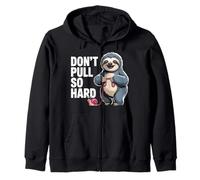 Don't Pull So Hard Sloth And Snail Fun Zip Hoodie