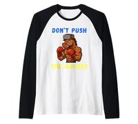 Don't Push The Horses Funny Don't Push The Horses Boxing Raglan Baseball Tee