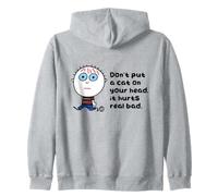 Don't Put A Cat On Your Head Funny Zip Hoodie
