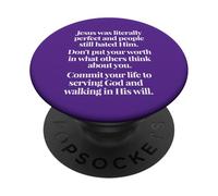 Don't Put Your Worth In What Others Think Matthew 5 48 PopSockets Adhesive PopGrip