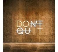 Don't Quit LED Neon Sign for Wall Decor, DO IT Neon Lights Party Decorations, USB Powered Switch Neon Light lighting adjustable for Office, Gym Room, Man Cave, Gamer Room