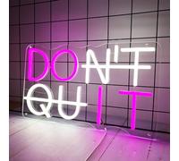 Don't Quit Neon Sign for Wall Decor, Led Neon Light LED Gym Neon Light Signs for Bedroom Home Office Hotel Pub Cafe Recreation GymRoom Game Room Decor