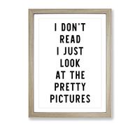 Don'T Read Typography Quote Framed Print | A3 Oak Framed Wall Art | Ready to Hang | Modern Positive Affirmations Picture | Living Room Bedroom Lounge Office