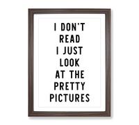 Don'T Read Typography Quote Framed Print | A3 Walnut Framed Wall Art | Ready to Hang | Modern Positive Affirmations Picture | Living Room Bedroom Lounge Office
