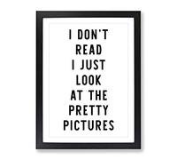 Don'T Read Typography Quote Framed Print | A4 Black Framed Wall Art | Ready to Hang | Modern Positive Affirmations Picture | Living Room Bedroom Lounge Office