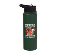 Don't Ruffle My Feathers I Will Put You Chickens Funny Stainless Steel Insulated Water Bottle