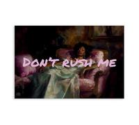 Don't Rush Me, Renaissance Portrait of A Black Woman Canvas Poster Wall Art Decor Print Picture Paintings for Living Room Bedroom Decoration 08x12inch(20x30cm)