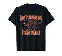 Don't Scare Me I Fart Easily Funny Cat Sarcastic Hilarious T-Shirt