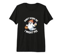 Don't Scare Me I Might Pee Funny Ghost Halloween Premium T-Shirt