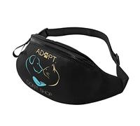 Don't Shop Animal Rescue Waist Bag Men's and Women's Adjustable Travel Chest Pack Outdoor Running Waist Bag