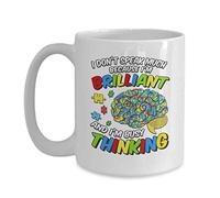 Don't Speak Much Because I'm Brilliant Aspergers Tea Mugs Luxury Coffee Mug with Handle Mug for Cappuccino Home Café 330Ml