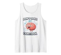 Don't Spike My Cortisol Funny Science Stress Medical Humor Tank Top