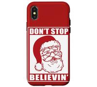 Don't Stop Believing Adults Xmas Santa Claus Holidays Vibe Case for iPhone X/XS