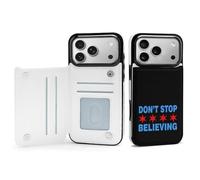 Don't Stop Believing Chicago Flag Phone Case Compatible with iPhone 17/17 Air/17 Pro/17 Pro Max Flip Protective Cover with Card Holder