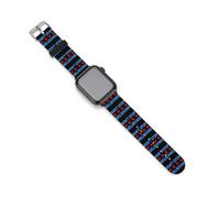 Don't Stop Believing Chicago Flag Silicone Watchband Compatible with IWatch Classic Replacement Strap Soft Wristbands for Men Women 38mm/40mm