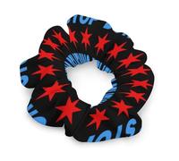 Don't Stop Believing Chicago Flag Women's Hair Bands Elastic Scrunchies Hair Ties Ropes Ponytail Hold Scrunchy for Daily Use