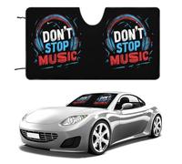 Don't Stop Music Car Window Shade Front Windscreen Sun Shade for Windshield Blinds Truck Accessories