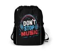Don't Stop Music Gym Bag with Shoe Compartment 30L Backpack