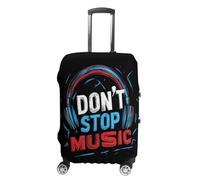 Don't Stop Music Suitcase Cover Travel Luggage Protector Elastic Washable Baggage Covers Fits 19-32 Inch