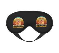 Don't Stop Retrieving Golden Retriever Themed 2 Don't Stop Retrieving Golden Retriever Themed Sleep Masks Adjustable Strap Soft Eye Mask for Women Men Travel Work Home