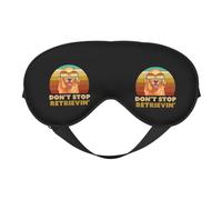 Don't Stop Retrieving Golden Retriever Themed 3 Don't Stop Retrieving Golden Retriever Themed Sleep Masks Adjustable Strap Soft Eye Mask for Women Men Travel Work Home