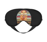 Don't Stop Retrieving Golden Retriever Themed 4 Don't Stop Retrieving Golden Retriever Themed Sleep Masks Adjustable Strap Soft Eye Mask for Women Men Travel Work Home