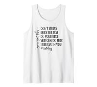 Don't Stress Rock The Test Student Exam Motivation Tank Top