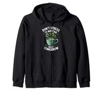 Don't Stress To Matcha About Tomorrow Green Tea Matcha Zip Hoodie