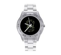 Don't Take Me to Your Leader Men's Watches Stainless Steel Watch Strap Analog Quartz Watch Business Wristwatches