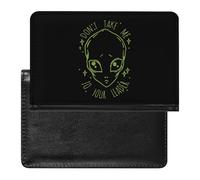 Don't Take Me to Your Leader Passport Wallet Cute Passport Case with Card Slot Travel Passport Holder Cover