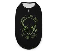 Don't Take Me to Your Leader Pets Shirt Vest Cute Dog Tank Top Soft Sleeveless T-Shirt for Puppy Kitty Cats M