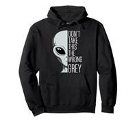 Don't Take This Wrong Grey Funny Alien Pun Pullover Hoodie